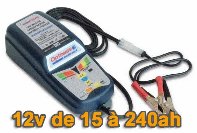 Chargeur batterie OPTIMA 6 de 3 à 240ah